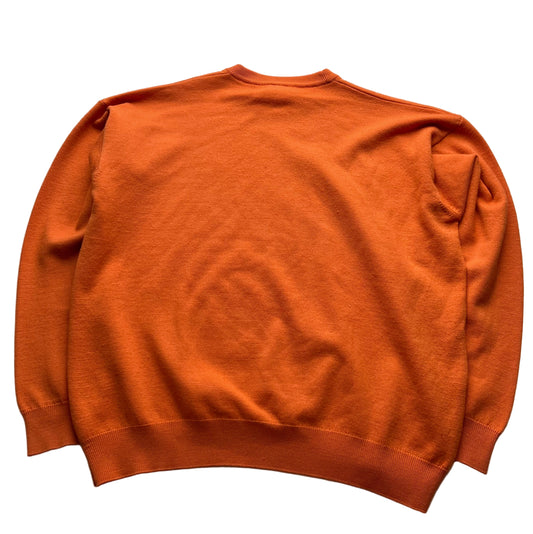Lacoste Pullover Vintage Sweater Orange aus Wolle (M)