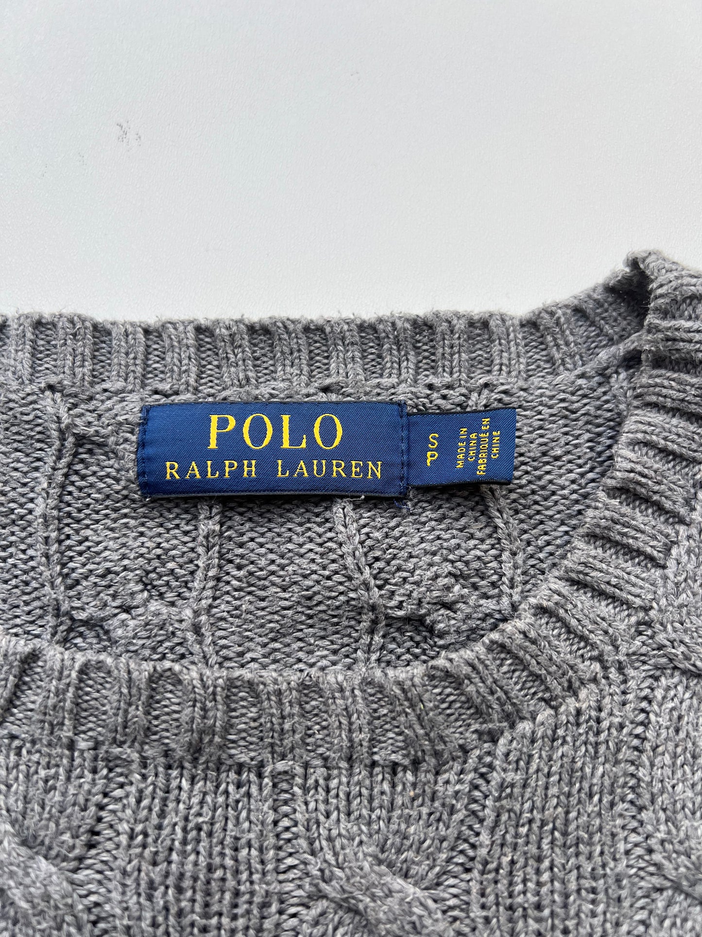Ralph Lauren Pullover Sweater Knit Vintage Grau (M)