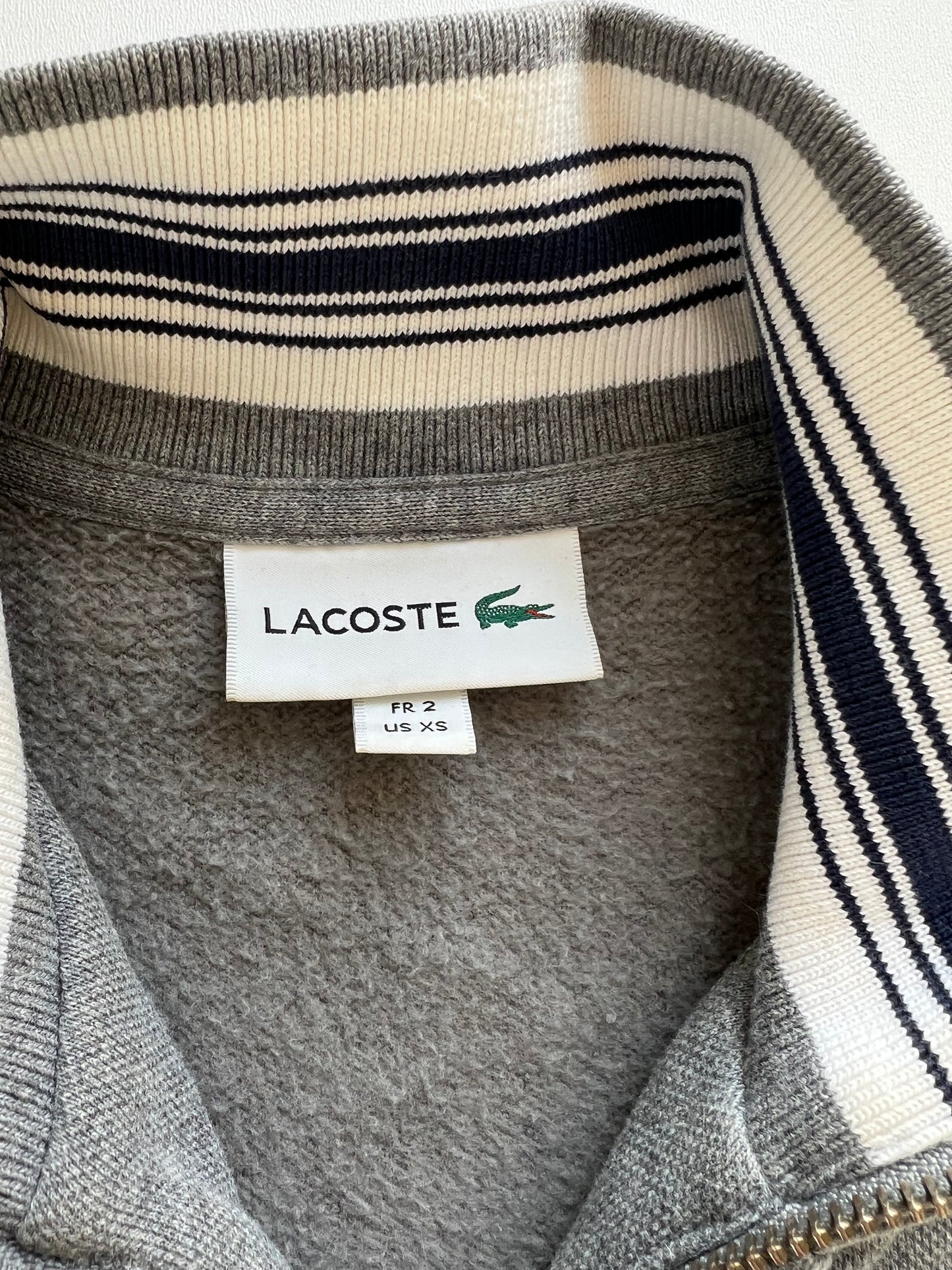 Lacoste Pullover Zipper Vintage grau (XS)