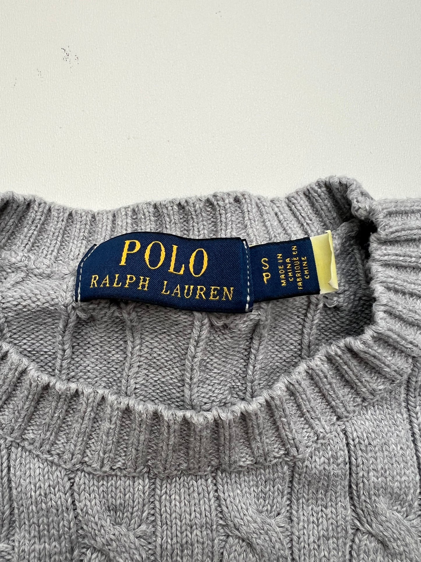 Ralph Lauren Pullover Sweater Knit Vintage Grau (S)