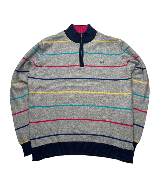 Lacoste Pullover 1/4 Zipper Wolle Vintage (L)