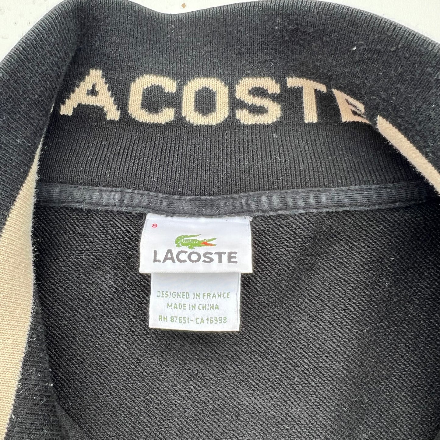 Lacoste Pullover Vintage Sweater/Zipper Beige (XL)