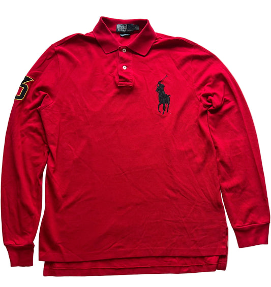 Ralph Lauren Polohemd Longsleeve mit großem Logo/Big Pony Chief (M)