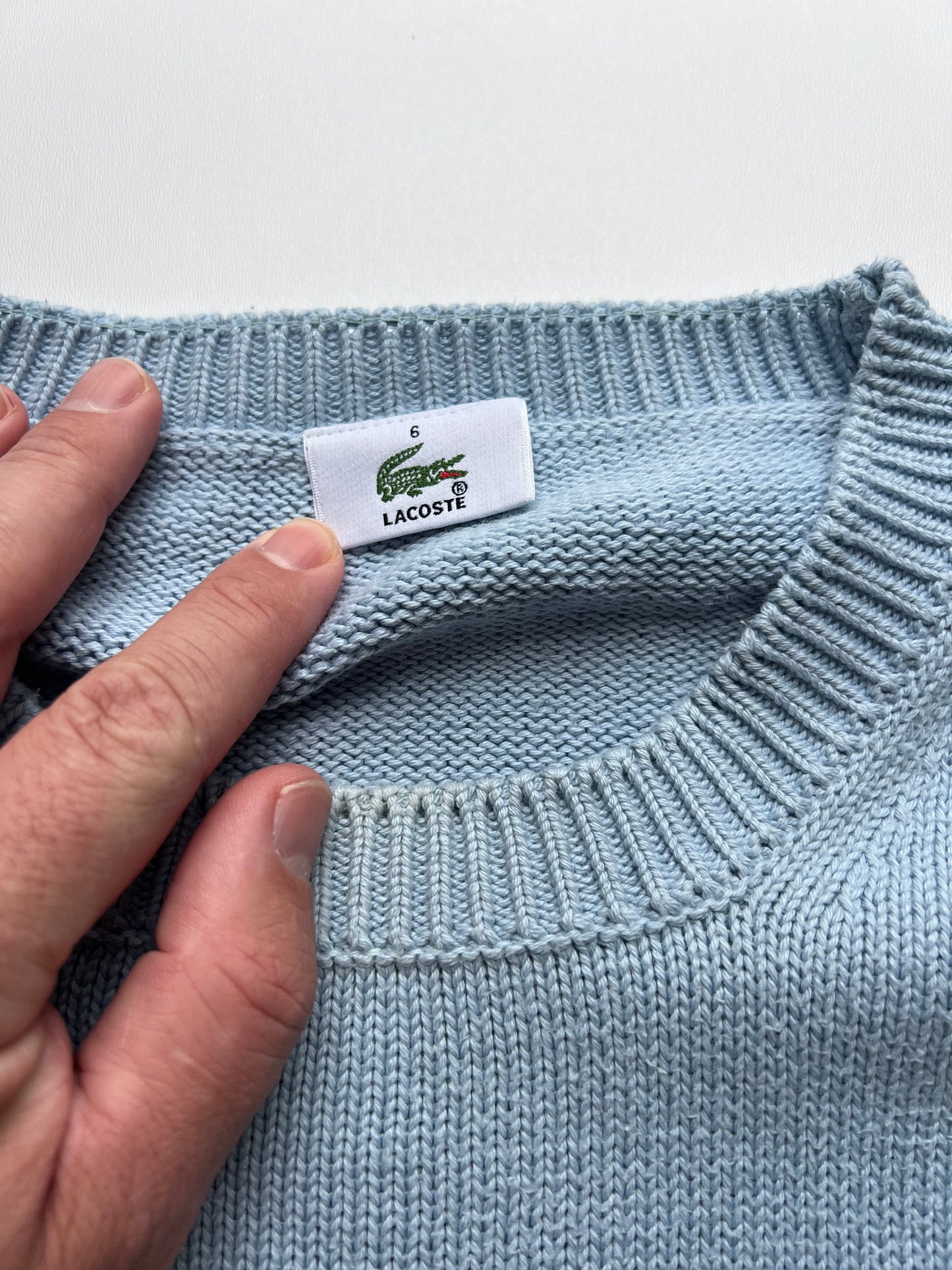 Lacoste Pullover Vintage Sweater Blau in (XL)