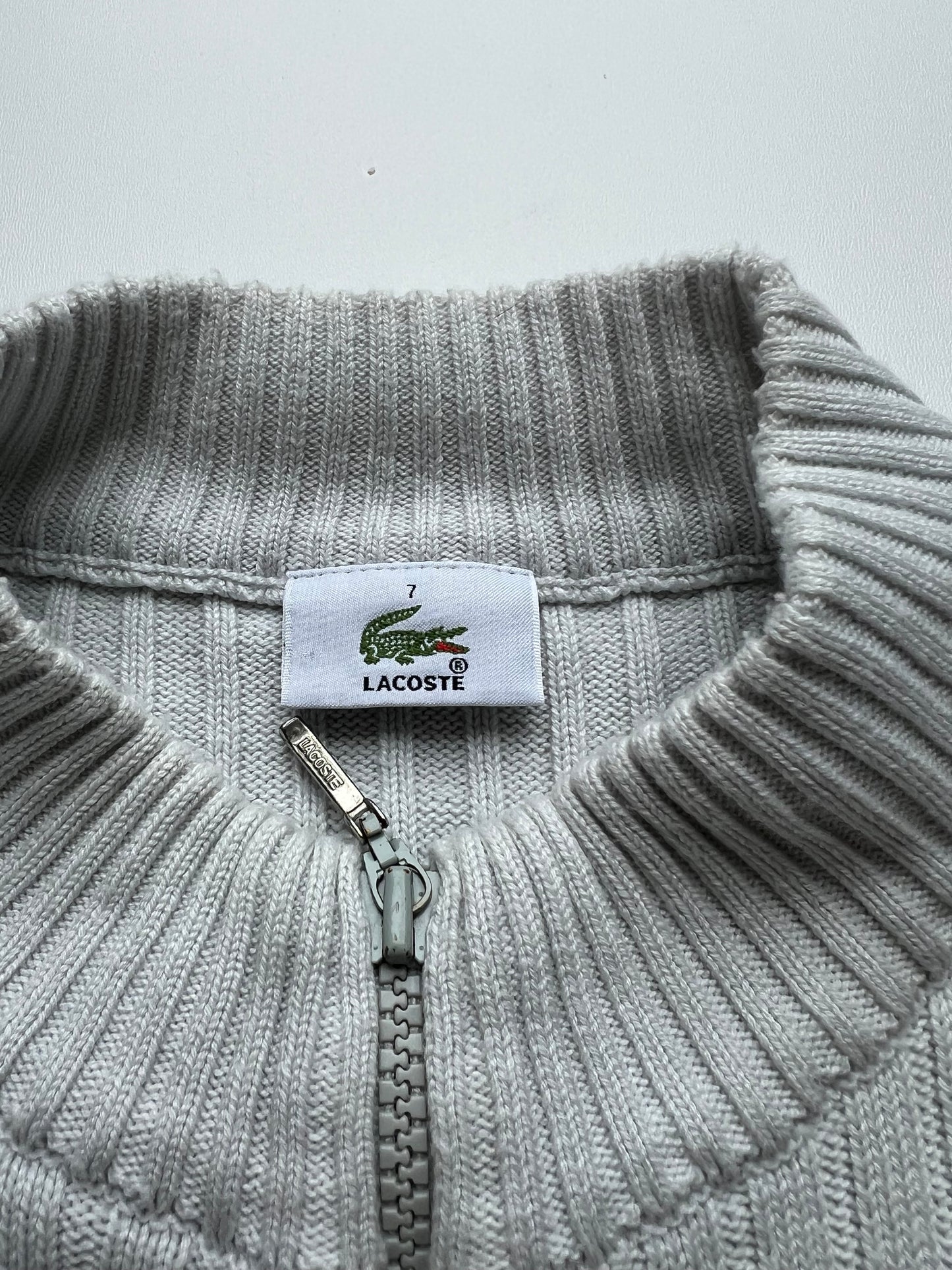 Lacoste Pullover Vintage Sweater/Zipper Beige (XL)