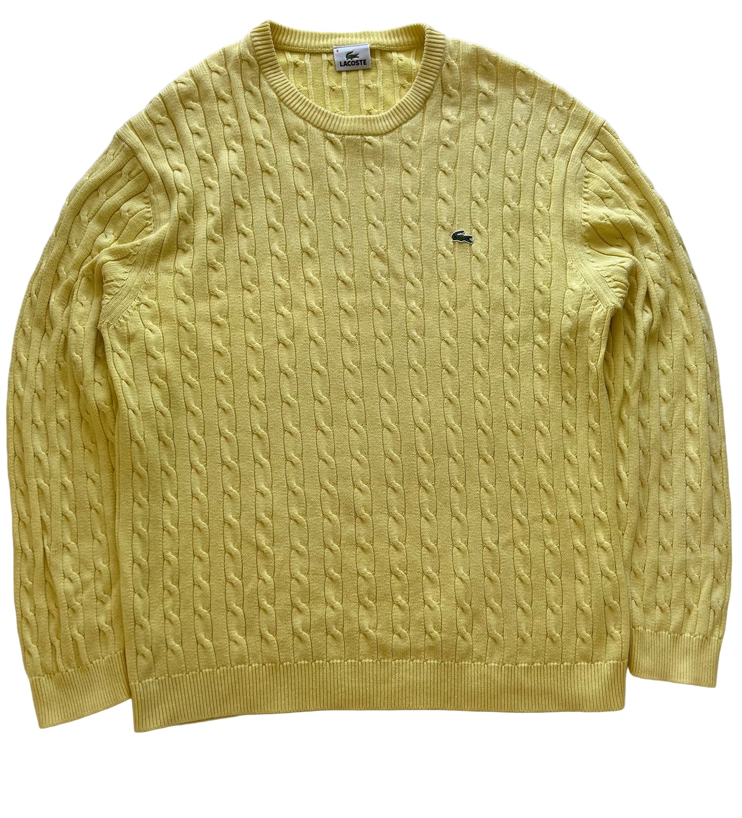 Lacoste Pullover Sweater Knit Vintage Gelb (XL)