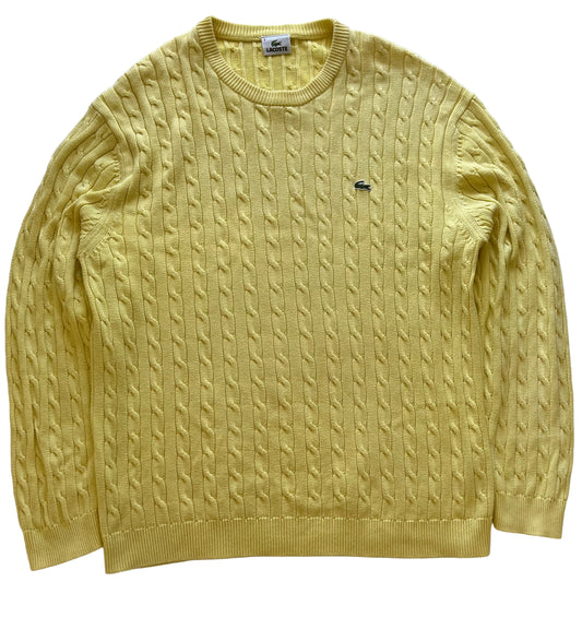 Lacoste Pullover Sweater Knit Vintage Gelb (XL)