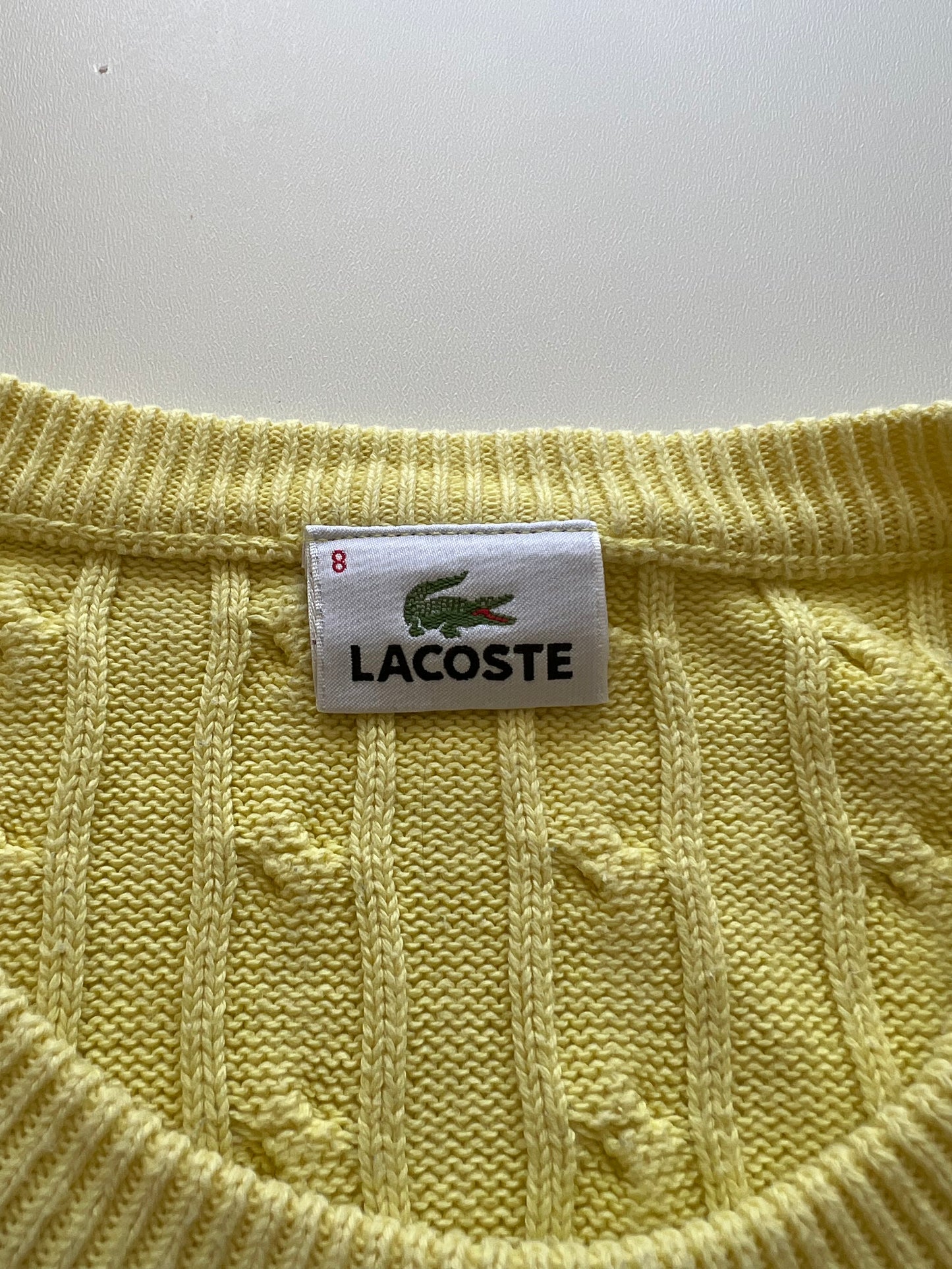 Lacoste Pullover Sweater Knit Vintage Gelb (XL)