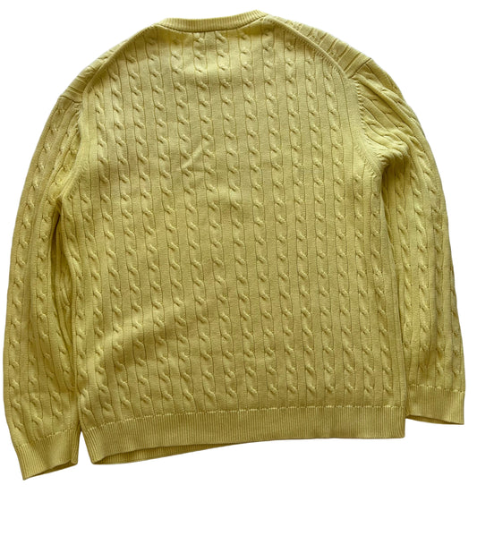 Lacoste Pullover Sweater Knit Vintage Gelb (XL)