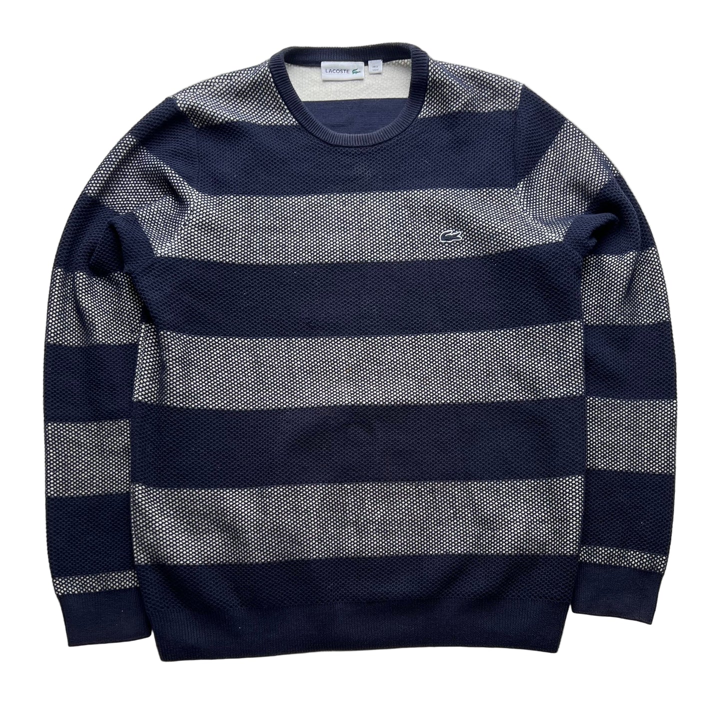 Lacoste Pullover Vintage Sweater Blau gestreift (M)
