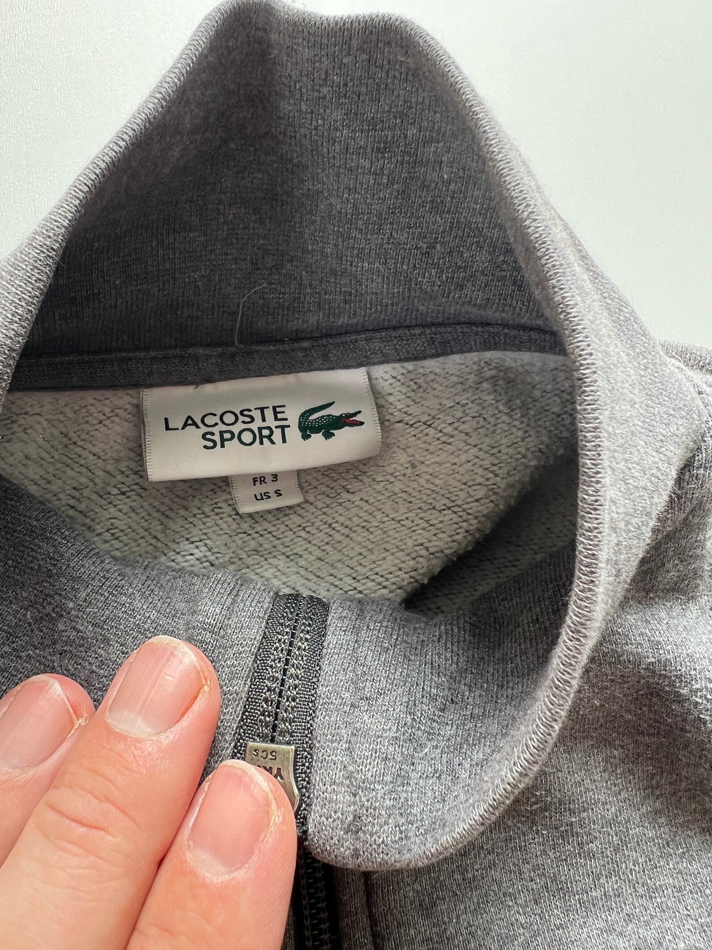 Lacoste Pullover Zipper Vintage grau (S)
