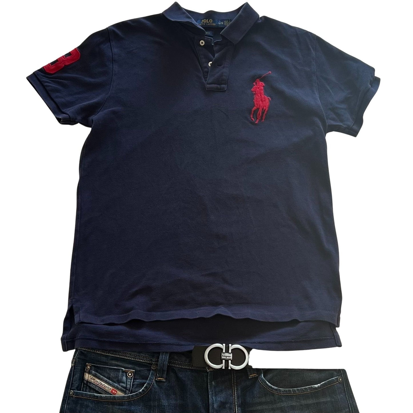 Ralph Lauren Polohemd Big Pony Chief Keef in blau(M)