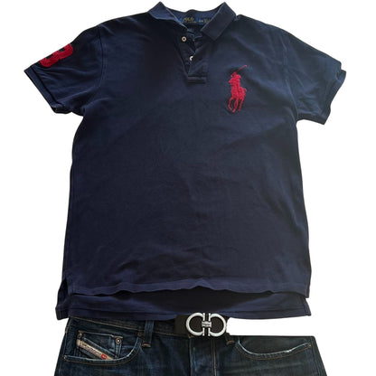 Ralph Lauren Polohemd Big Pony Chief Keef in blau(M)