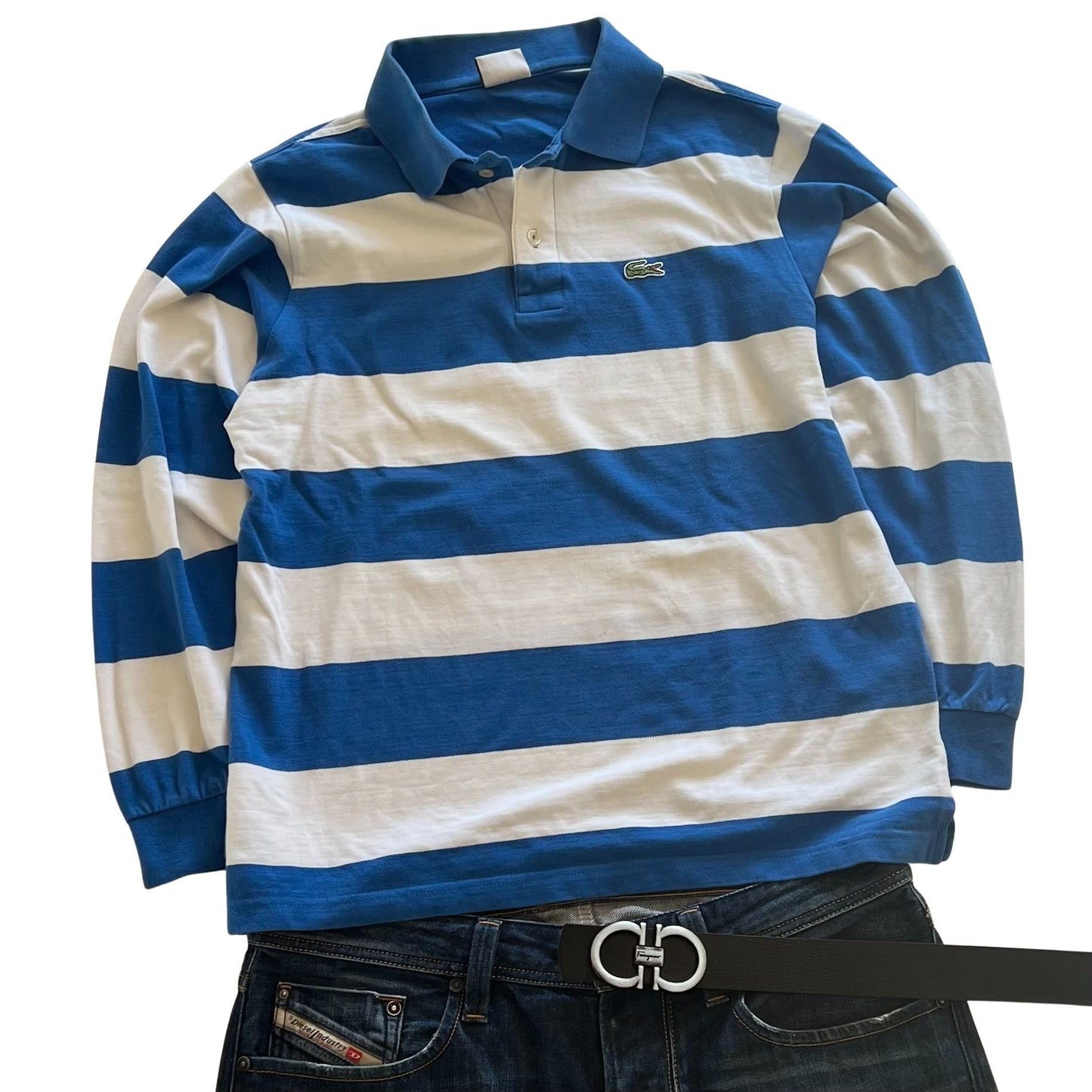 Lacoste Polohemd Longsleeve gestreift (M)