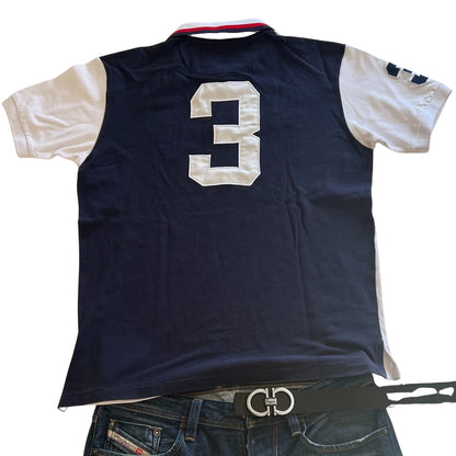 Ralph Lauren Polohemd Big Pony Chief in weiss mit Backprint (L)