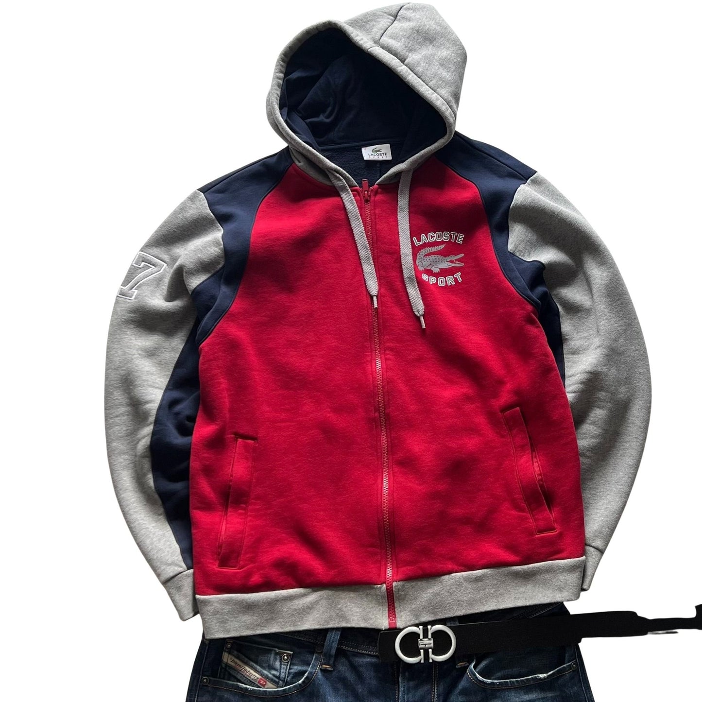 Lacoste Sweater Hoodie Zipper (L)