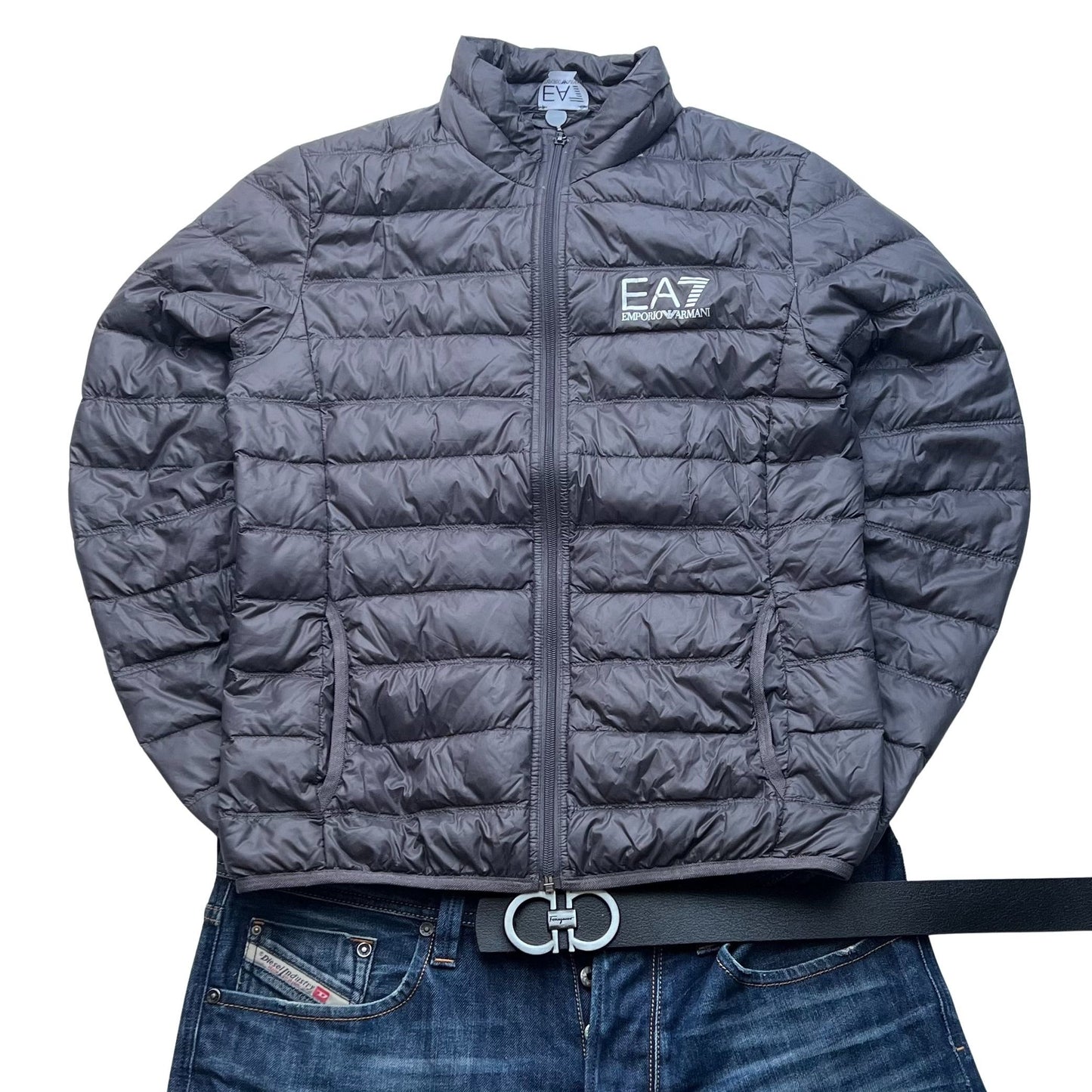 Armani EA7 Puffer Jacke in grau (S)