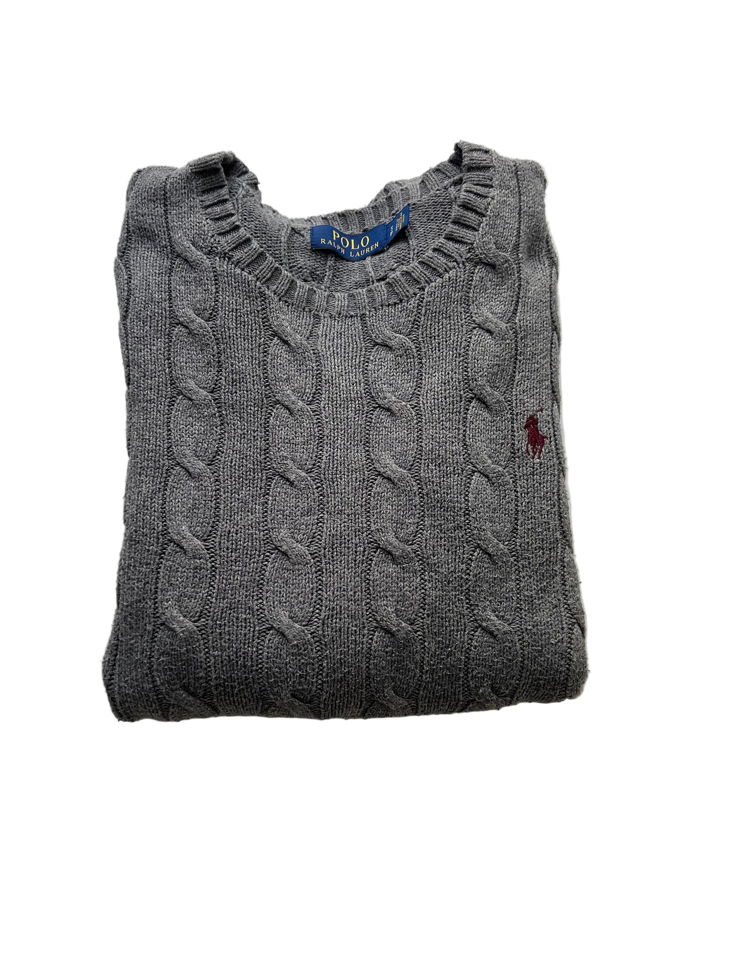Ralph Lauren Pullover Sweater Knit Vintage Grau (M)