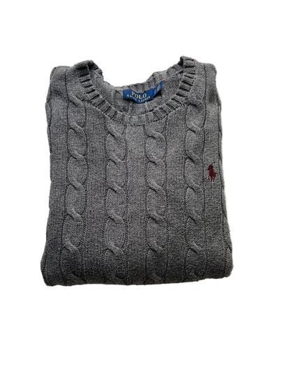 Ralph Lauren Pullover Sweater Knit Vintage Grau (M)