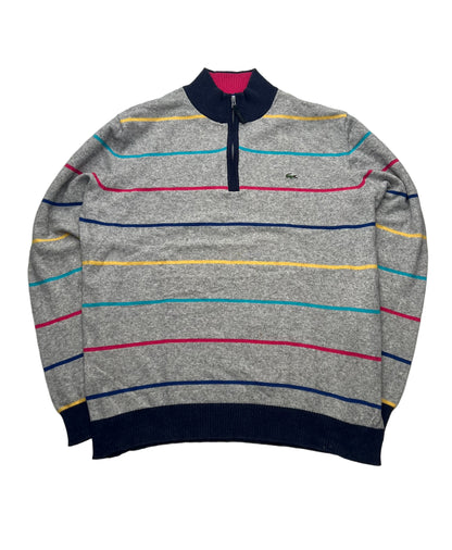 Lacoste Pullover 1/4 Zipper Wolle Vintage (L)