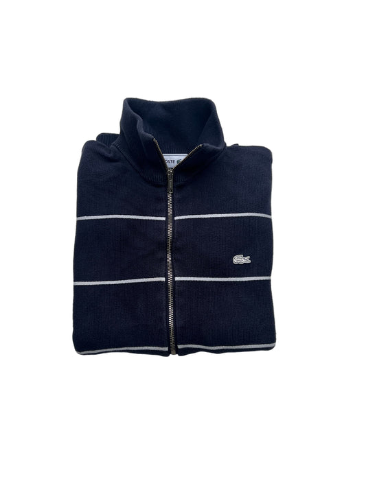 Lacoste Pullover Zipper Vintage blau gestreift (M)