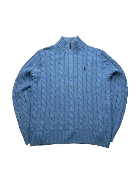 Ralph Lauren Pullover Sweater Knit  1/4 Zipper Vintage (M)