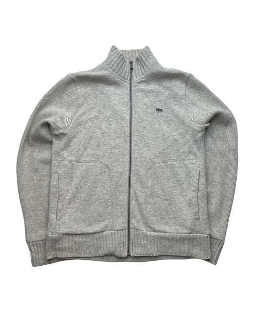 Lacoste Pullover Vintage Wolle Sweater/Zipper Beige (M)