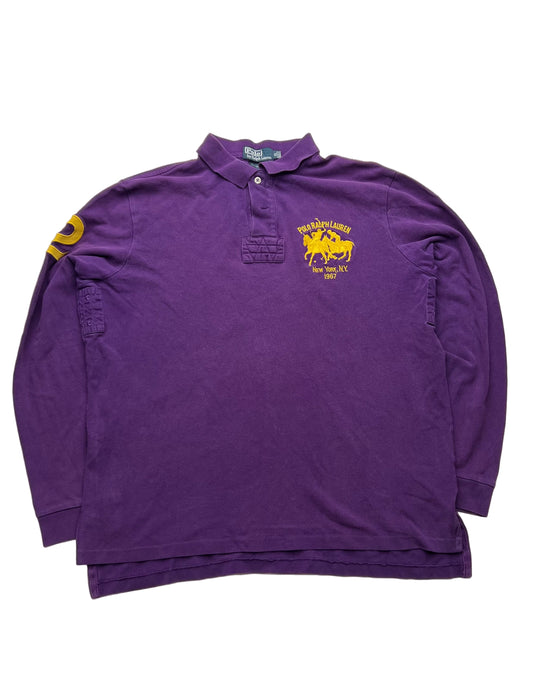 Ralph Lauren Polohemd Longsleeve mit großem Logo/Big Pony Chief (XL)