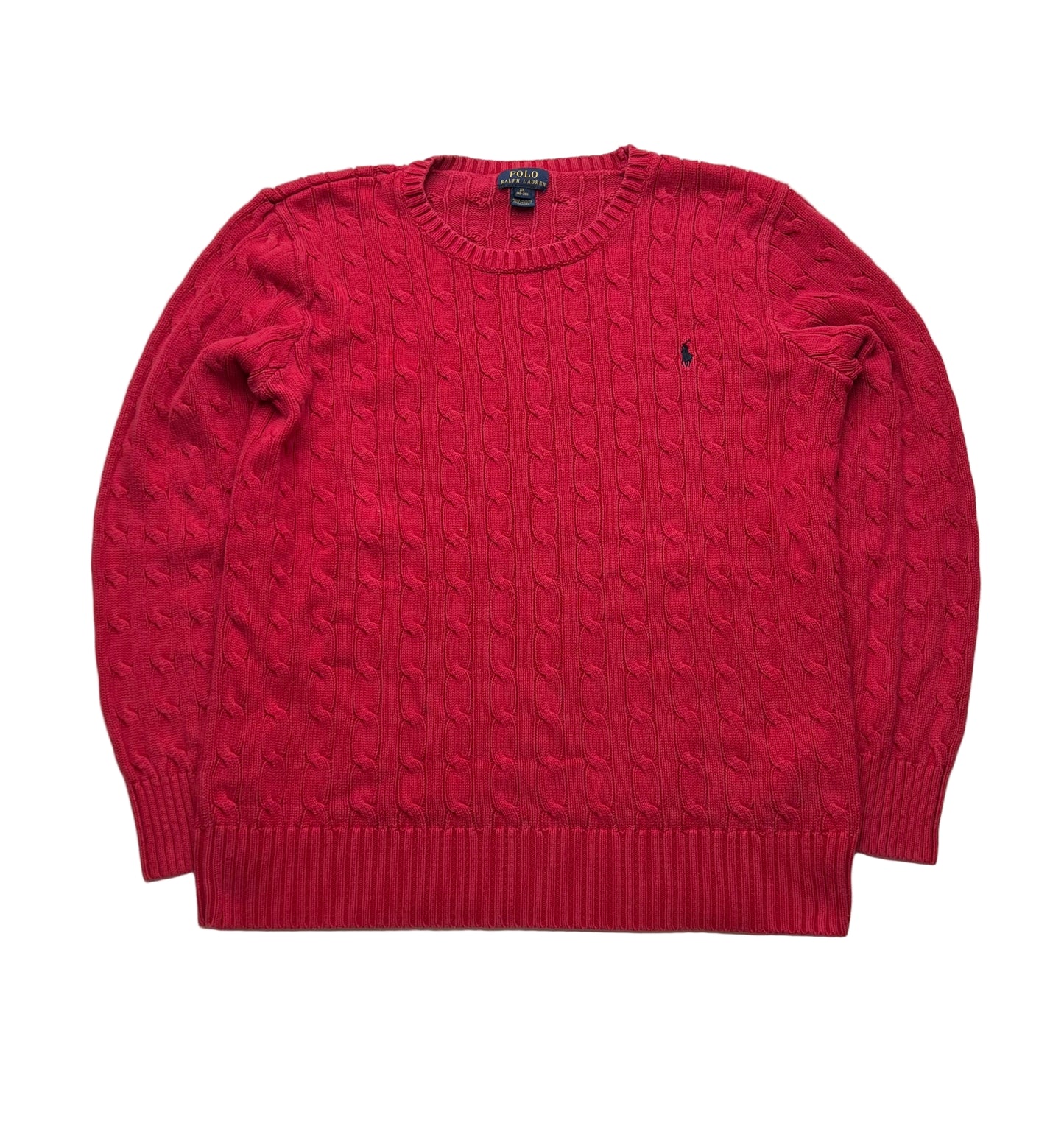 Ralph Lauren Pullover Sweater Knit Vintage Rot (S)