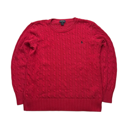 Ralph Lauren Pullover Sweater Knit Vintage Rot (S)