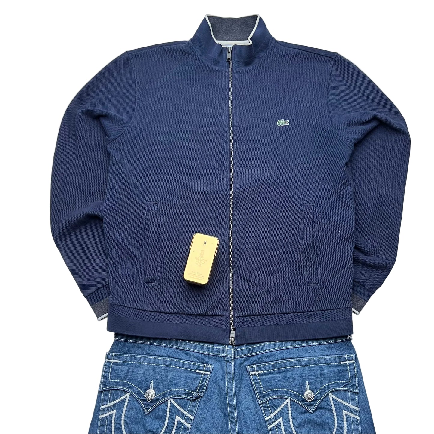 Lacoste Pullover Zipper Vintage blau (M)