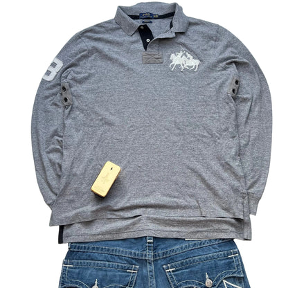 Ralph Lauren Polohemd Longsleeve mit großem Logo/Big Pony Chief (XL)