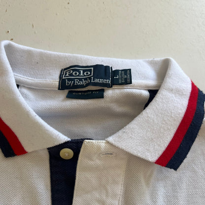 Ralph Lauren Polohemd Big Pony Chief in weiss mit Backprint (L)