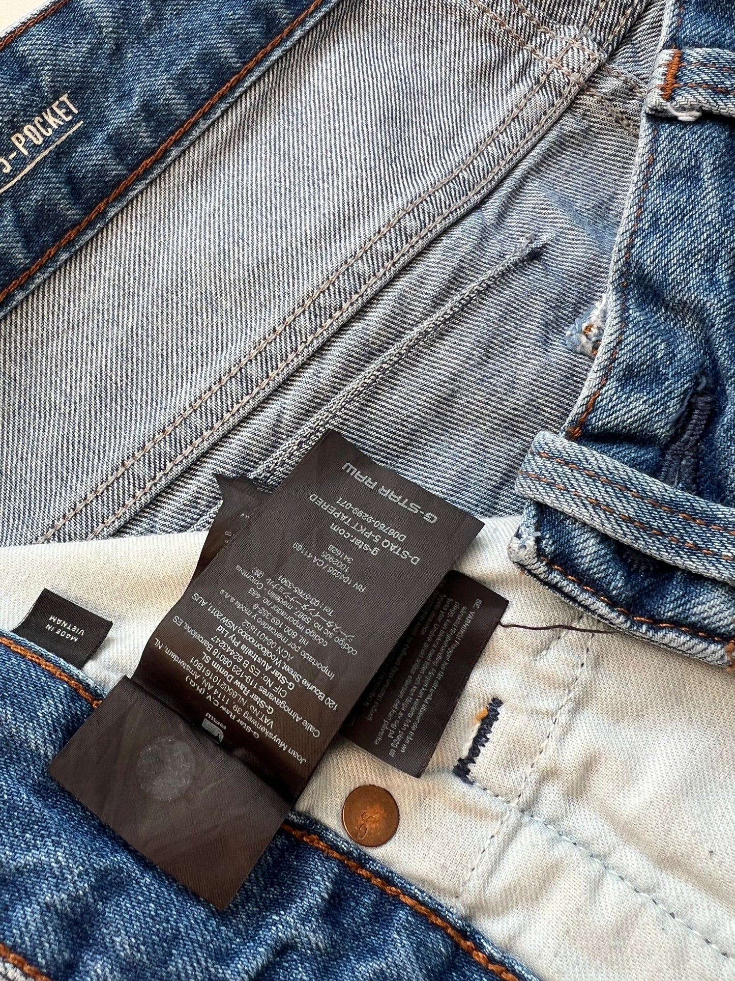 G-Star Jeans  Jeans Vintage Straight Leg in blau 32/36 (L)