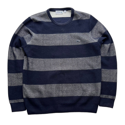 Lacoste Pullover Vintage Sweater Blau gestreift (M)